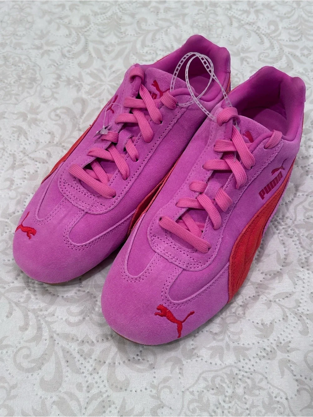 Puma Speedcat OG Casual Shoes Women’s 7.5 Pink Pixel Glowing Red Leather - NWT